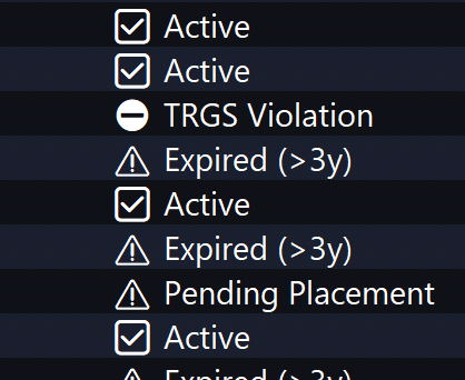 Storage and expiry monitoring