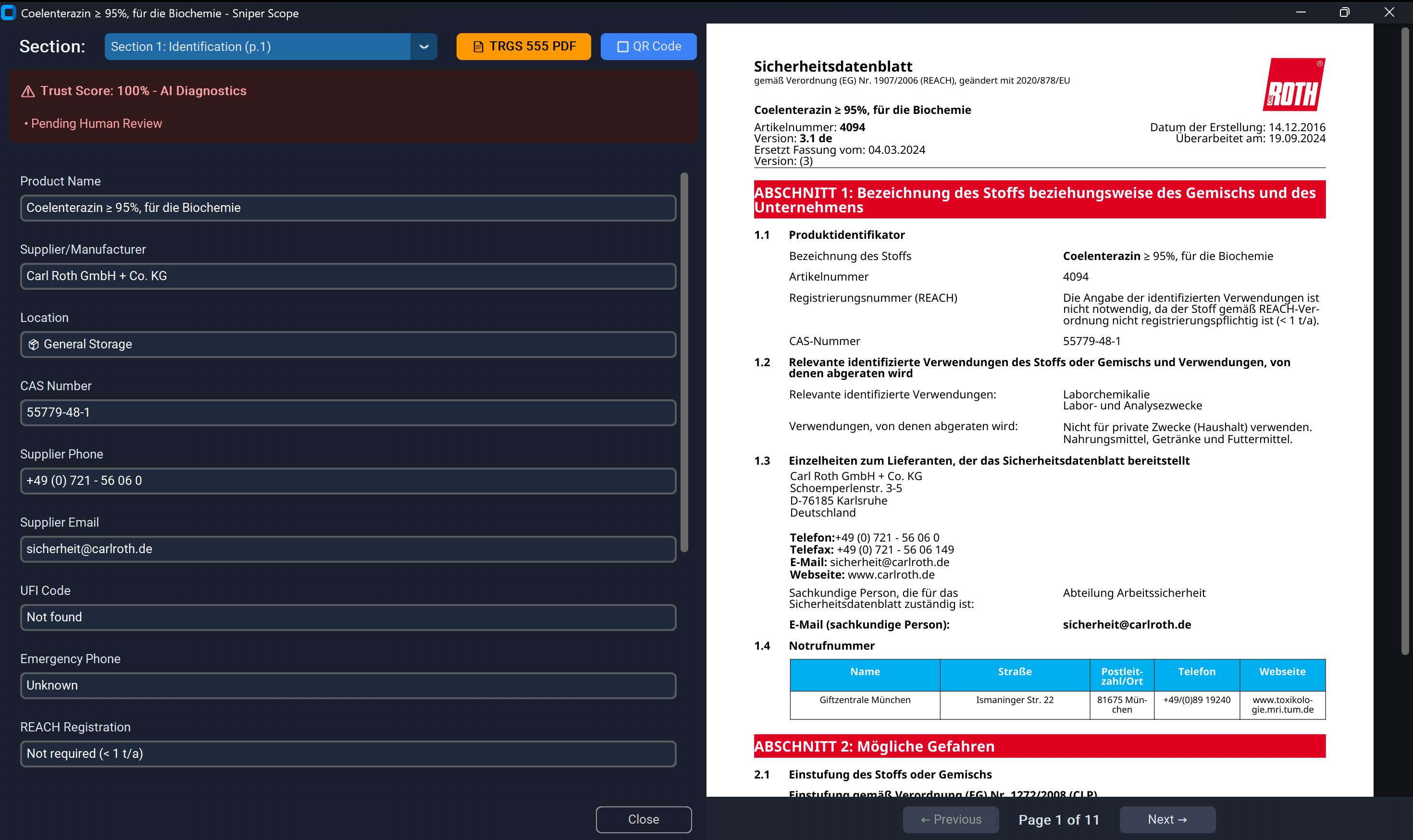 Sniper Scope validation view